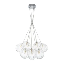 Dimmable Cluster Sculpture Texture Glass Globe Bubble Chandelier