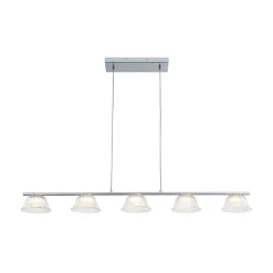 Dimmable LED Iridescent Glass Bell Island Chandelier