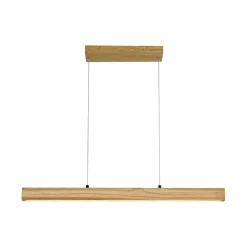 Dimmable LED Pine Wooden Wide Linear Island Pendant