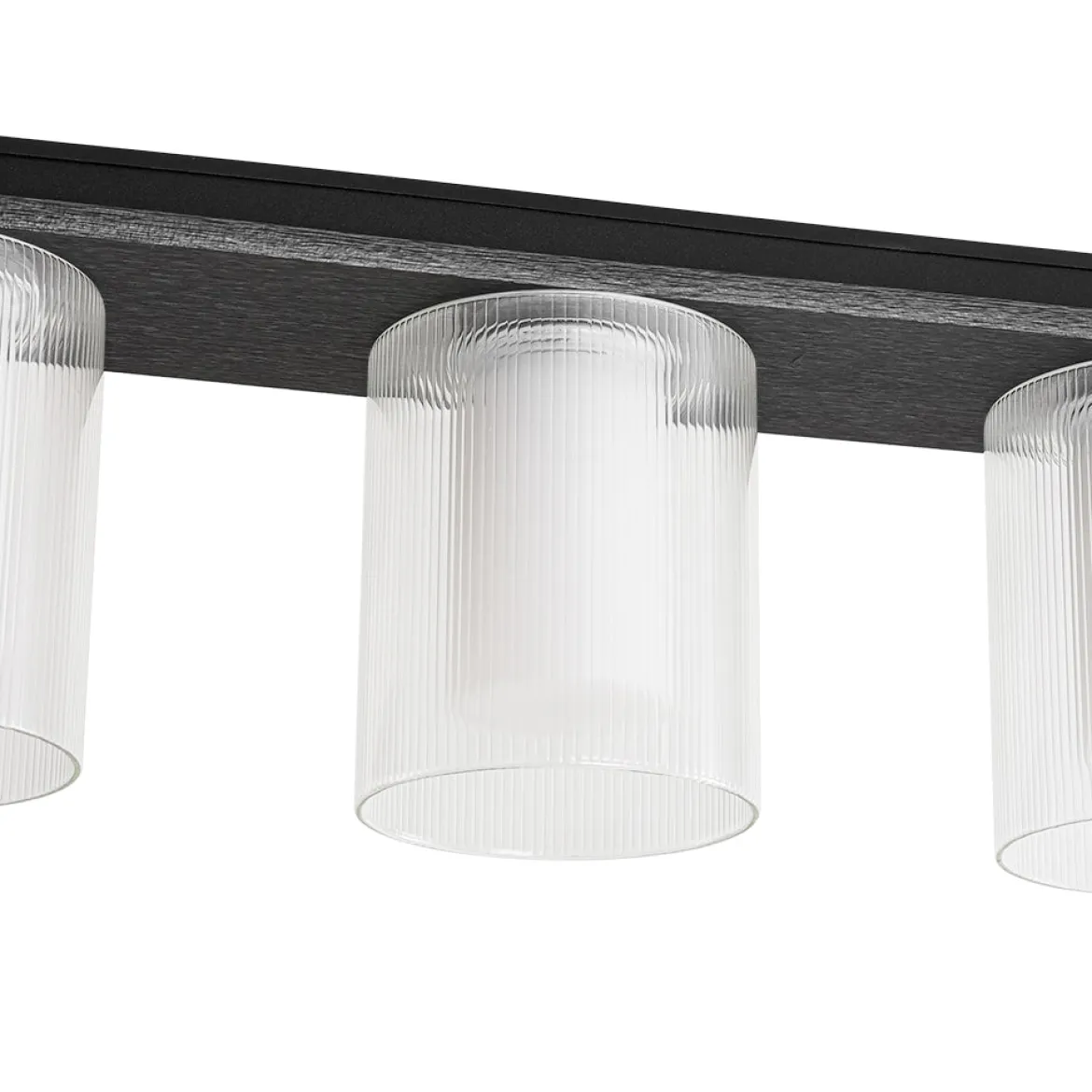 Dimmable LED Ribbed Glass Shade Kitchen Island Chandelier