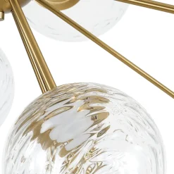 Dimmable LED Ripple Glass Bubble Sputnik Sunburst Chandelier