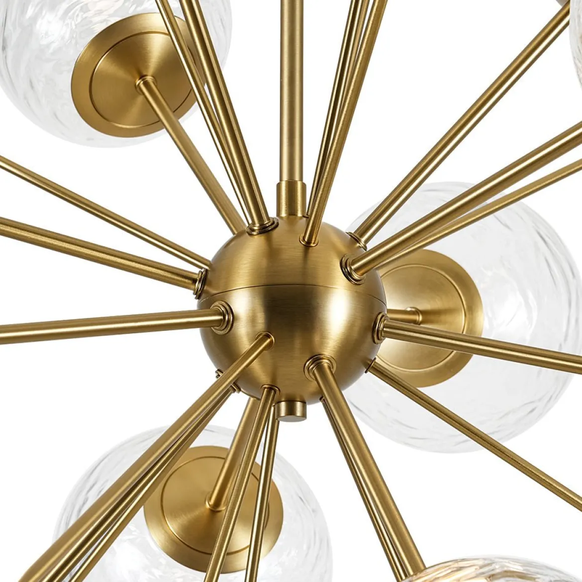 Dimmable LED Ripple Glass Bubble Sputnik Sunburst Chandelier