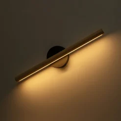 Dimmable LED Rotatable Linear Wooden Vanity Sconce Picture Light