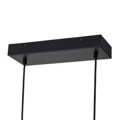 Dimmable LED Rustic Linear Oak Wood Kitchen Island Pendant