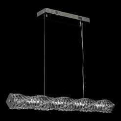 Dimmable LED Twisted Crystal Linear Island Chandelier