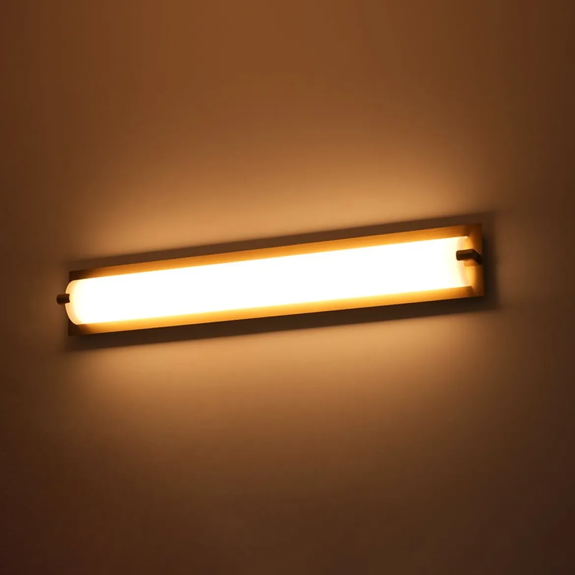 Dimmable LED Wide Linear Frosted Glass Tube Vanity Wall Lamp