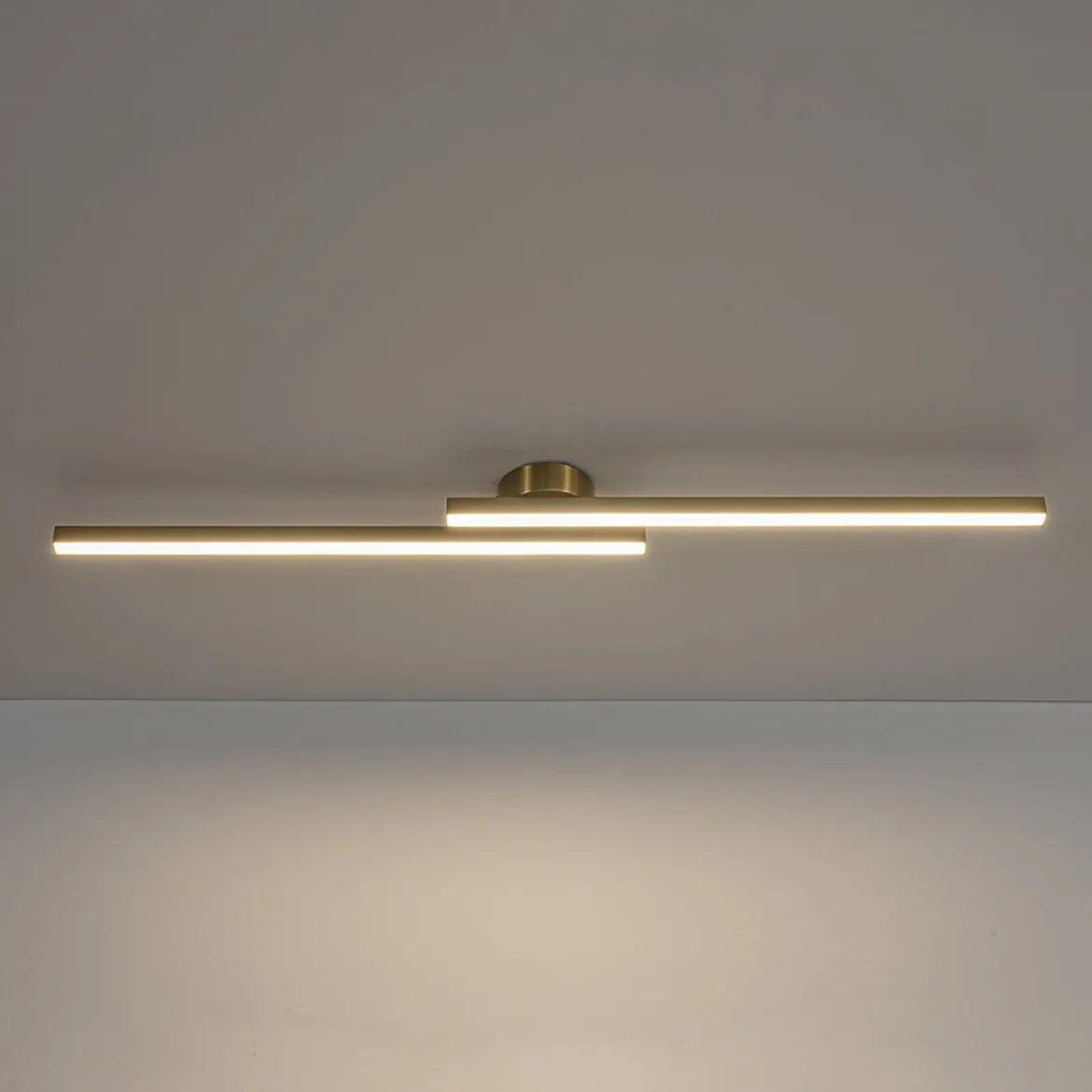 Dimmable 2-Light Long Strip Linear LED Flush Mount