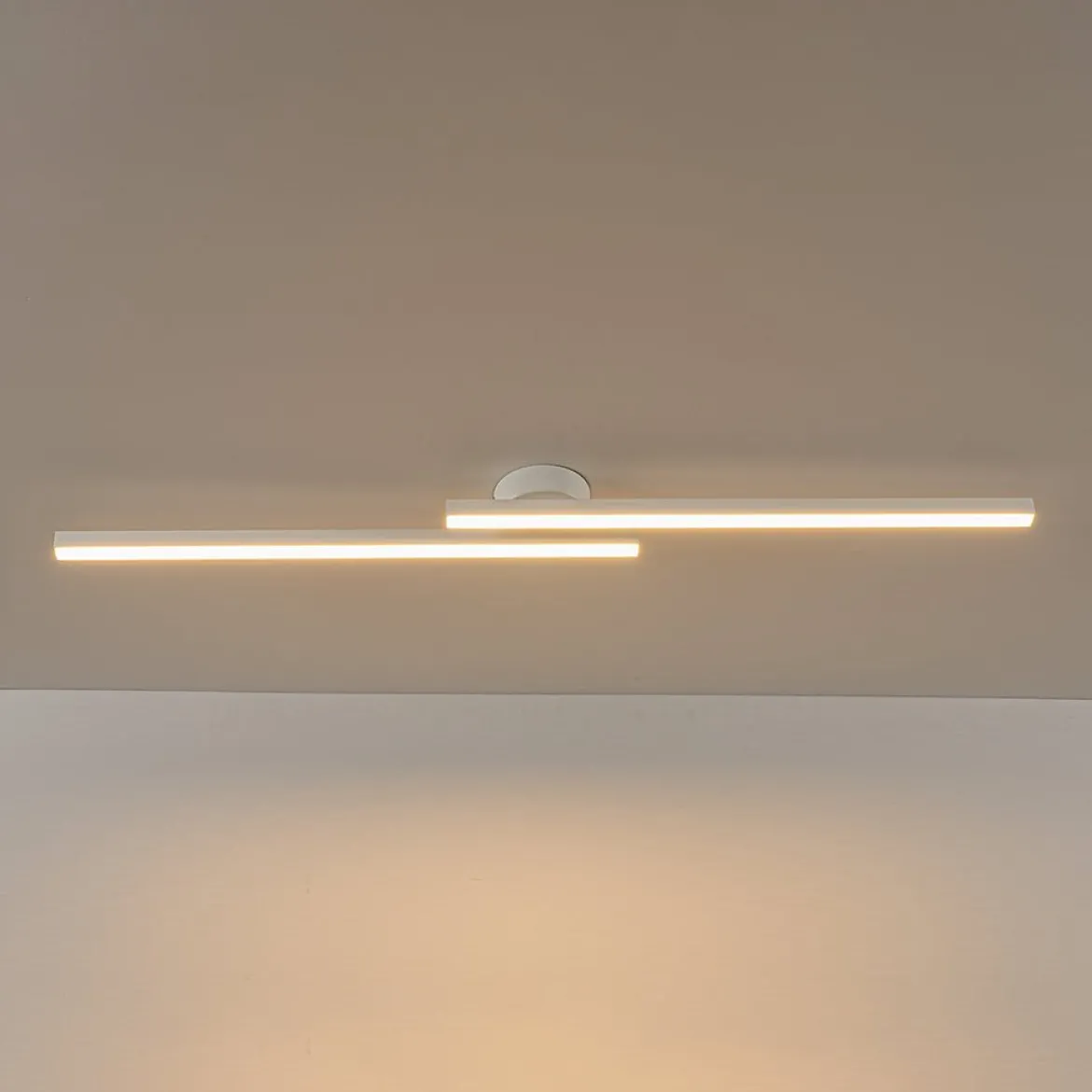 Dimmable 2-Light Long Strip Linear LED Flush Mount