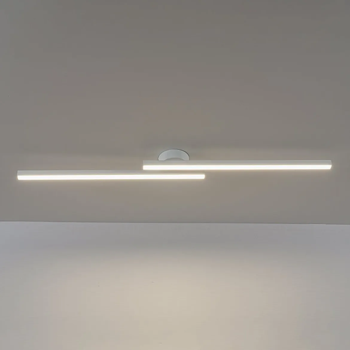 Dimmable 2-Light Long Strip Linear LED Flush Mount