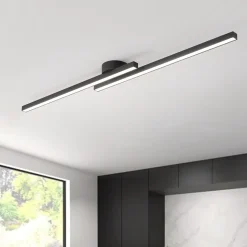 Dimmable 2-Light Long Strip Linear LED Flush Mount