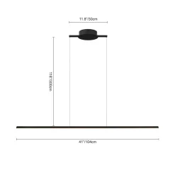 Dimmable Minimalist Tube LED Linear Pendant