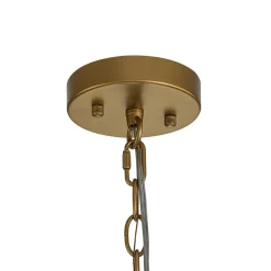 Farmhouse Clear Textured Glass Cylinder Cage Pendant