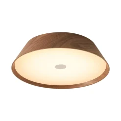 Farmhouse Wood Grain Dimmable LED Round Flush Mount Light