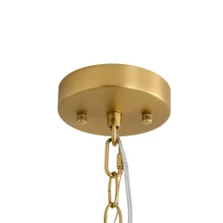French Farmhouse Brass 2-Tier Candle Style Chandelier