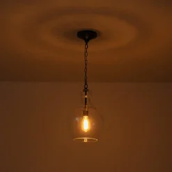French Farmhouse 1-Light Glass Bell Kitchen Pendant Light