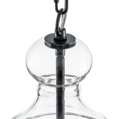 French Farmhouse 1-Light Glass Bell Kitchen Pendant Light