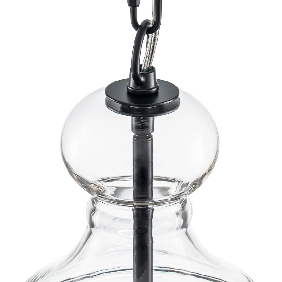 French Farmhouse 1-Light Glass Bell Kitchen Pendant Light