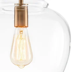 French Farmhouse 1-Light Glass Bell Kitchen Pendant Light