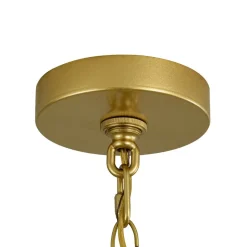 French Luxury Gold 2-Tier Metal Drum Cage Chandelier