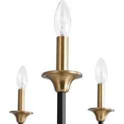French Modern Iron 8-Light Candle Chandelier