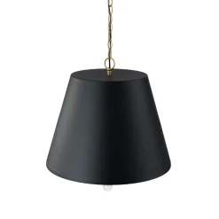 French Vintage Black Gold Iron Drum Cage Chandelier