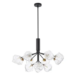 Funky Eclectic Frozen Icy Style Black Sputnik Chandelier