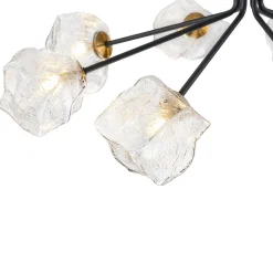 Funky Eclectic Frozen Icy Style Black Sputnik Chandelier