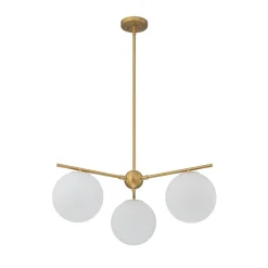 Funky Linear Sputnik Opal Glass Globe Tier Bubble Chandelier