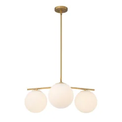 Funky Linear Sputnik Opal Glass Globe Tier Bubble Chandelier