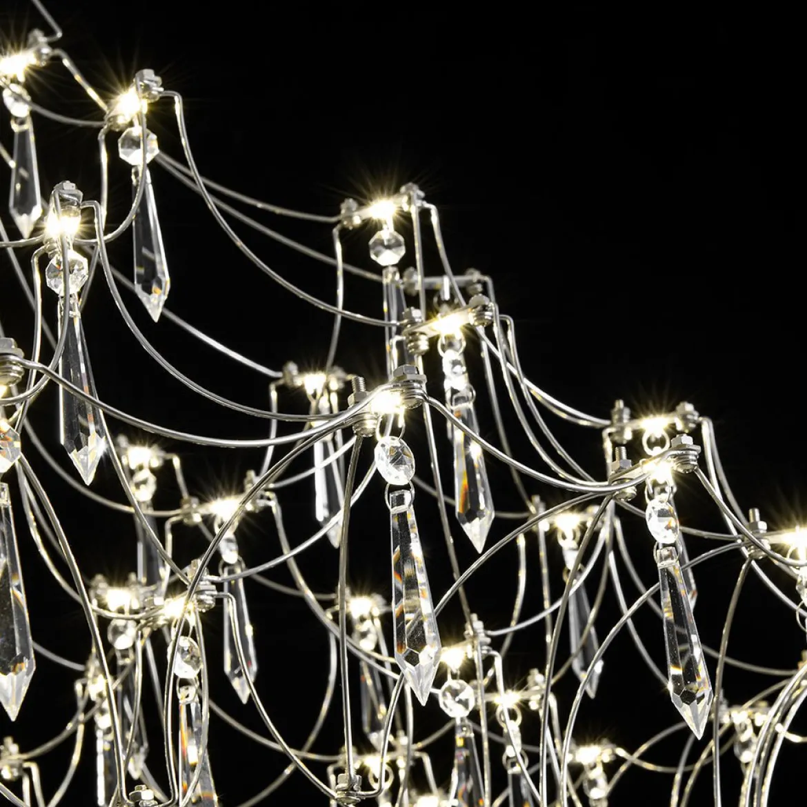 Galaxy Glam Luxury LED Starlight Crystal Chandelier