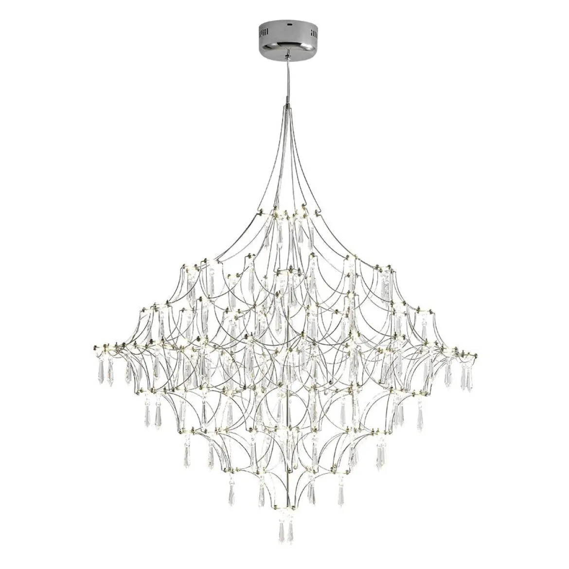 Galaxy Glam Luxury LED Starlight Crystal Chandelier