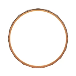 Geometric Wood Style Dimmable LED Flush Mount Light