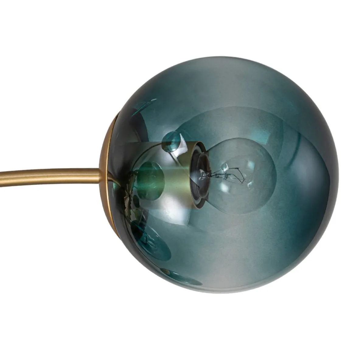 Glam Bloom 12-Light Blue Glass Bubble Semi Flush Chandelier