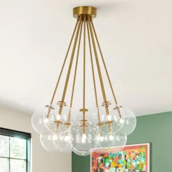 Glam Bouquet Cluster Glass Globe Bubble Ceiling Chandelier
