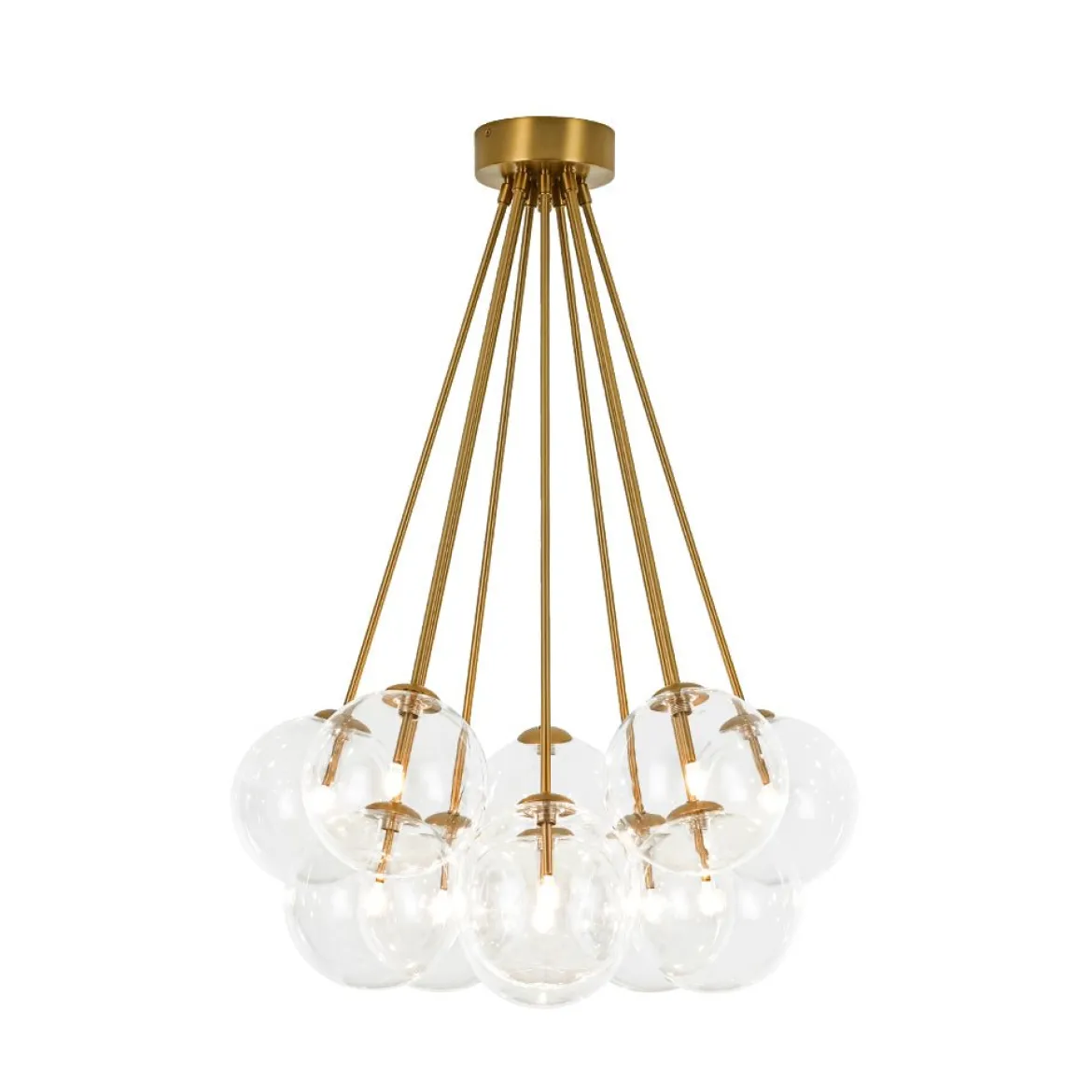 Glam Bouquet Cluster Glass Globe Bubble Ceiling Chandelier