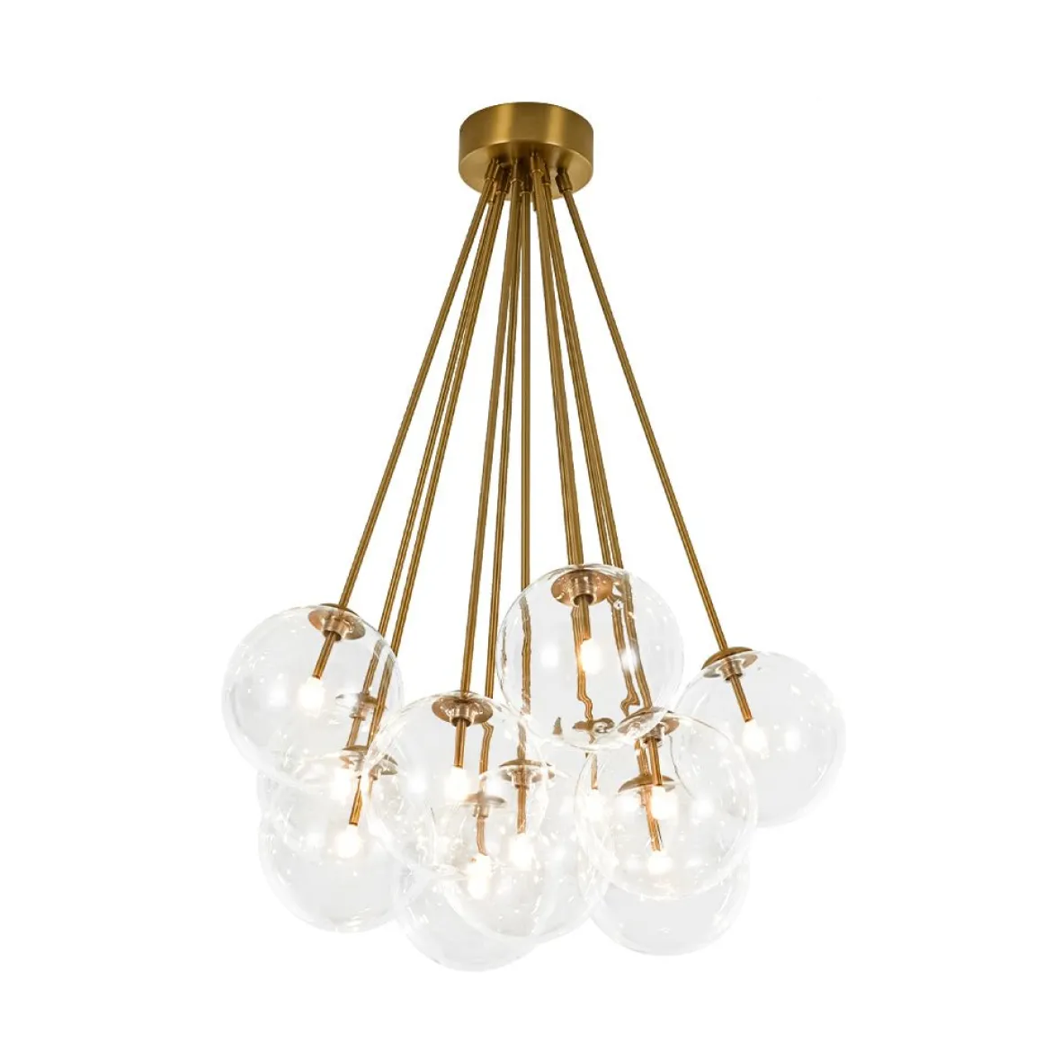 Glam Bouquet Cluster Glass Globe Bubble Ceiling Chandelier