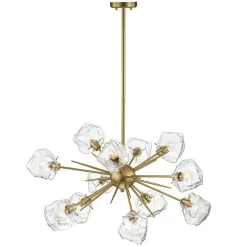 Glam Brass 12-Light Frozen Ice Style Sputnik Chandelier