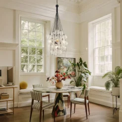 Glam Cluster Textured Water Glass Globe Bubble Chandelier