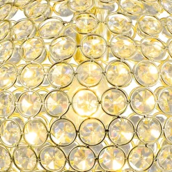 Glam Jewel Polished Gold Crystal Globe Chandelier