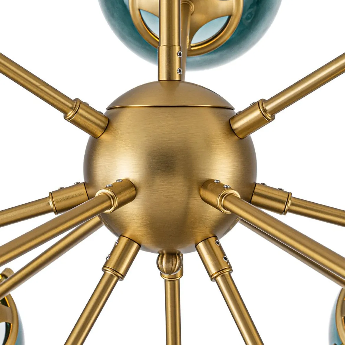 Glam 12-light Blue Glass Globe Sputnik Bubble Chandelier