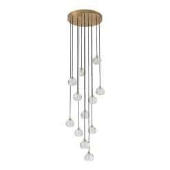 Glam 12-Light Cluster Cutting Crystal Pendant Chandelier