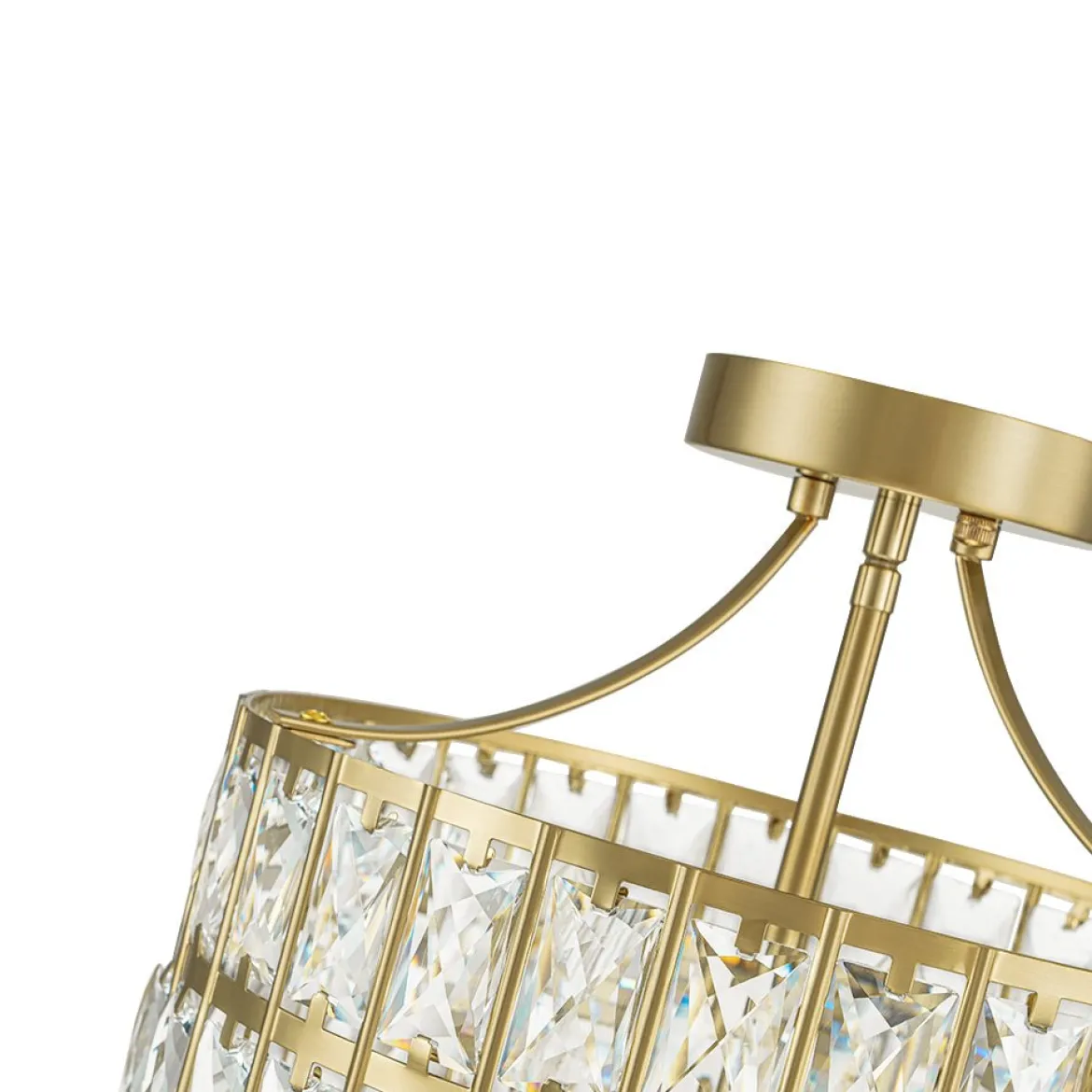 Glam 4-Light Drum Crystal Ceiling Light