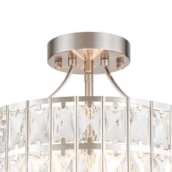 Glam 4-Light Drum Crystal Ceiling Light