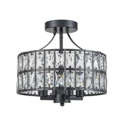 Glam 4-Light Drum Crystal Ceiling Light