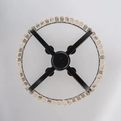 Glam 4-Light Faceted Crystal Round Cage Pendant