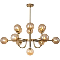 Glam 13-Light Sputnik Glass Globe Bubble Chandelier