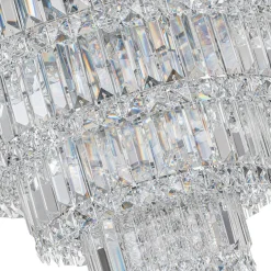 Glam Luxe Chrome 5-Tier Crystal Round Chandelier