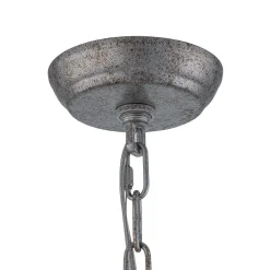 Glam Shabby Chic Crystal Globe Chandelier Distressed Silver