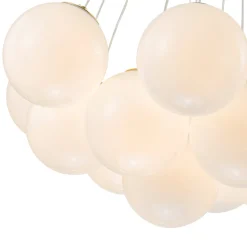 Glam Shine Opal Glass Globe Cluster Bubble Chandelier