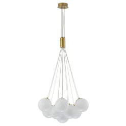 Glam Shine Opal Glass Globe Cluster Bubble Chandelier